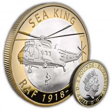 The Vigilant Sea King on Coin by Royal mint